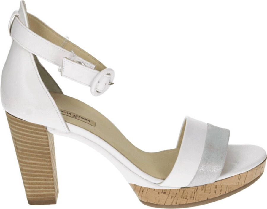 Paul Green 7494 Volwassenen Sandalen met hakDames Sandalen Wit beige