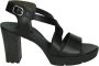 Paul Green 7924~~~~~~~~~~~~~~~~~~~~~~~~~~ Sandalen met hakDames Sandalen Zwart - Thumbnail 1