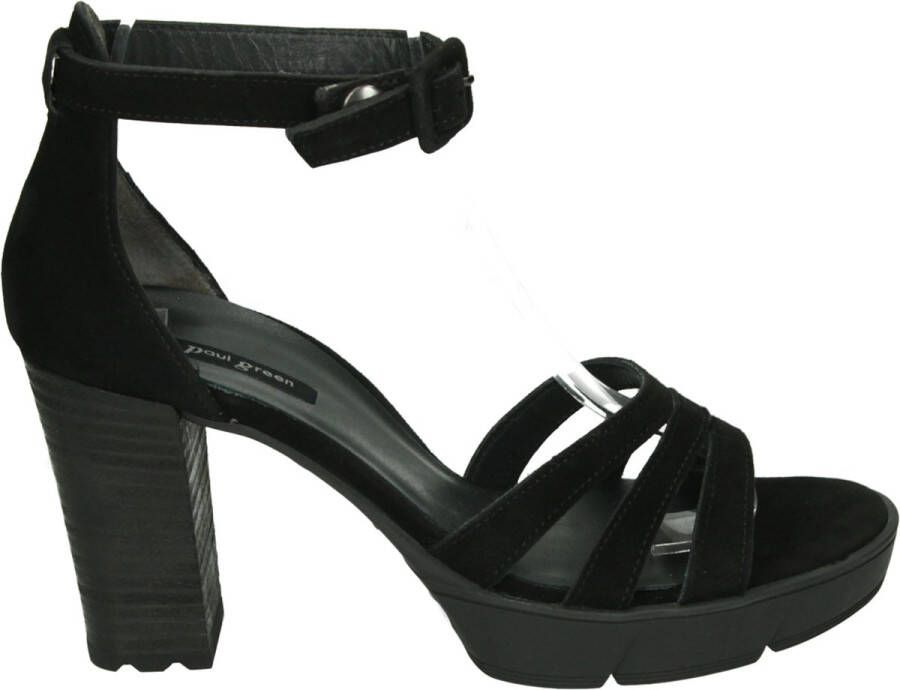 Paul Green 7930~~~~~~~~~~~~~~~~~~~~~~~~~~ Sandalen met hak Dames Sandalen Zwart