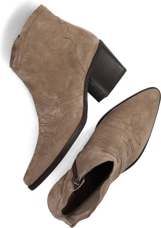 Paul Green 8110 Enkellaarsjes Enkelboots met rits Dames Taupe
