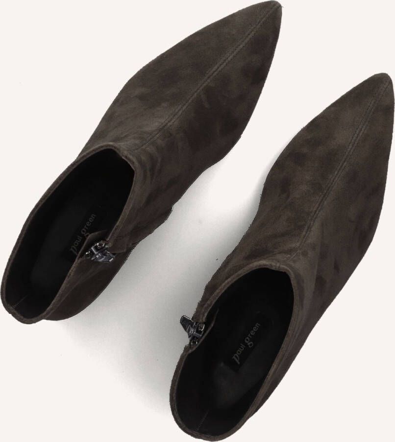 Paul Green 8288 Enkellaarsjes Enkelboots met rits Dames Bruin