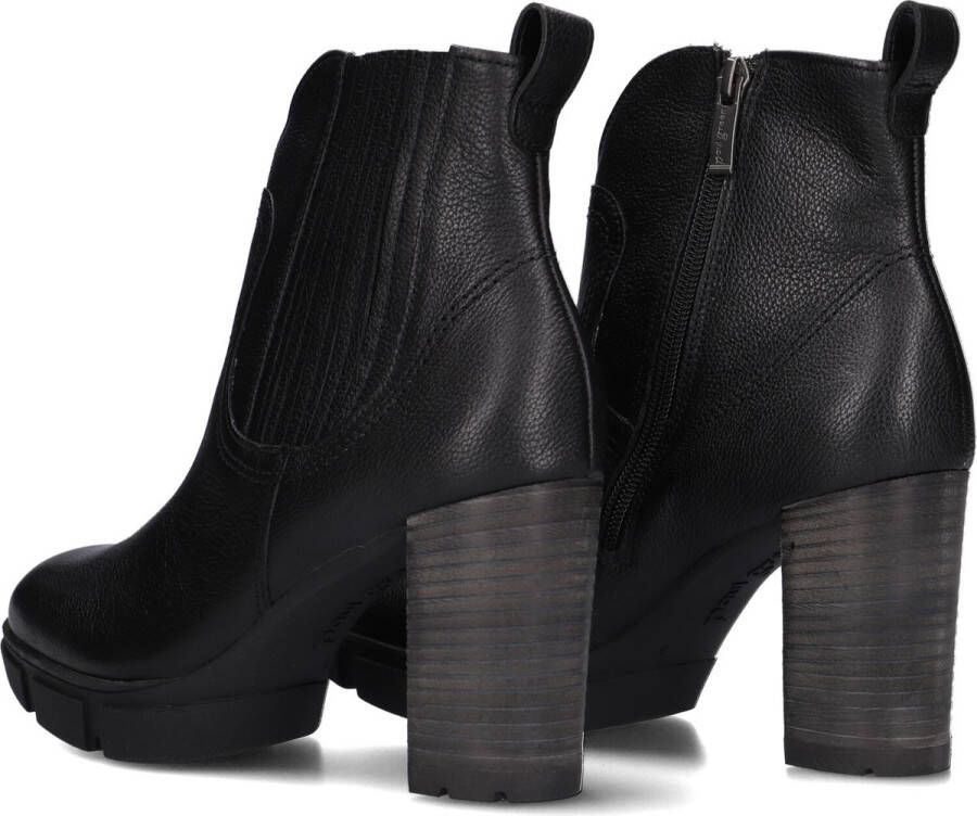 Paul Green 9033 Enkellaarsjes Enkelboots met rits Dames Zwart