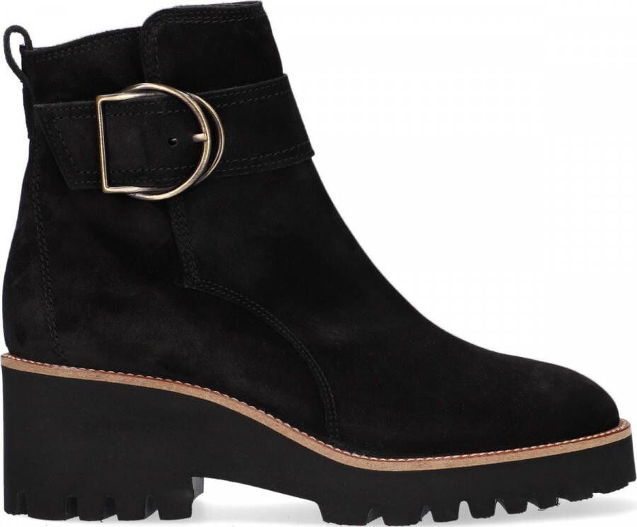 PAUL GREEN Enkellaarsjes Dames 9763 Maat: 37 5 Materiaal: Suède Kleur: Zwart - Foto 3