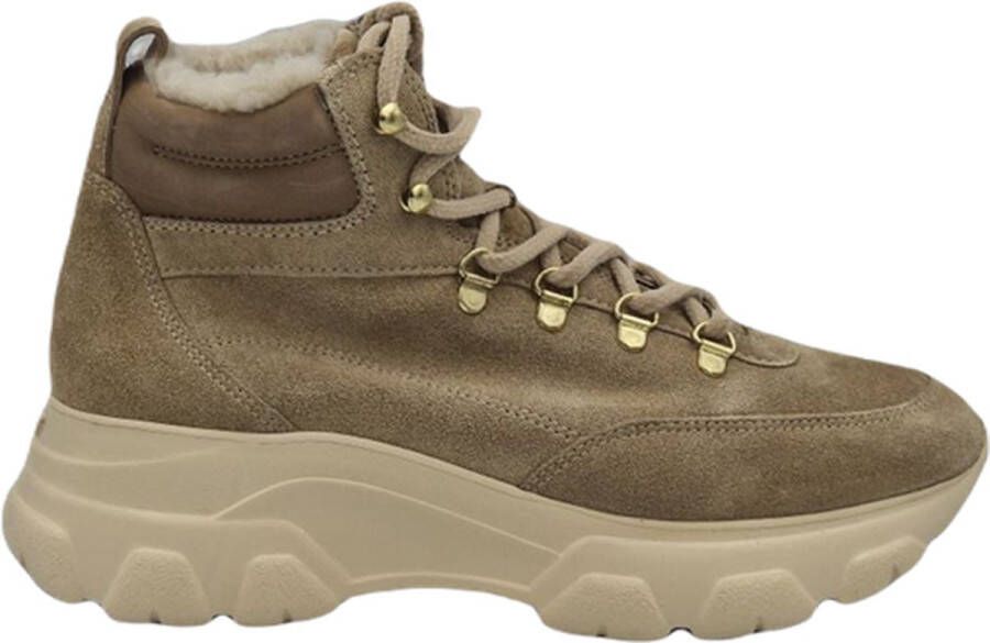 Paul Green 5175 Volwassenen VeterlaarzenHoge sneakersDames veterschoenenHalf-hoge schoenen Wit beige