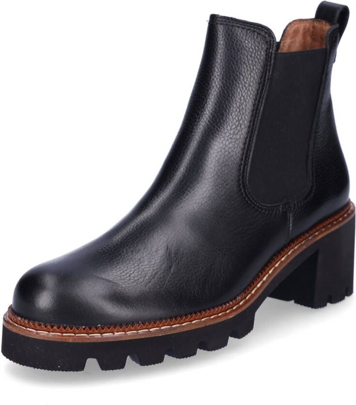 Paul Green Elegante Leren Enkellaarzen Black Dames