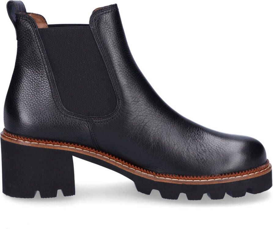 Paul Green Elegante Leren Enkellaarzen Black Dames
