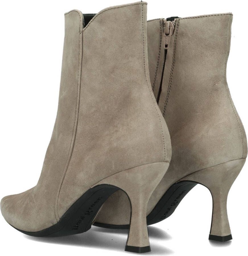 Bruin Tinten 9101 Enkellaarsjes Enkelboots met rits Dames Taupe - Foto 3