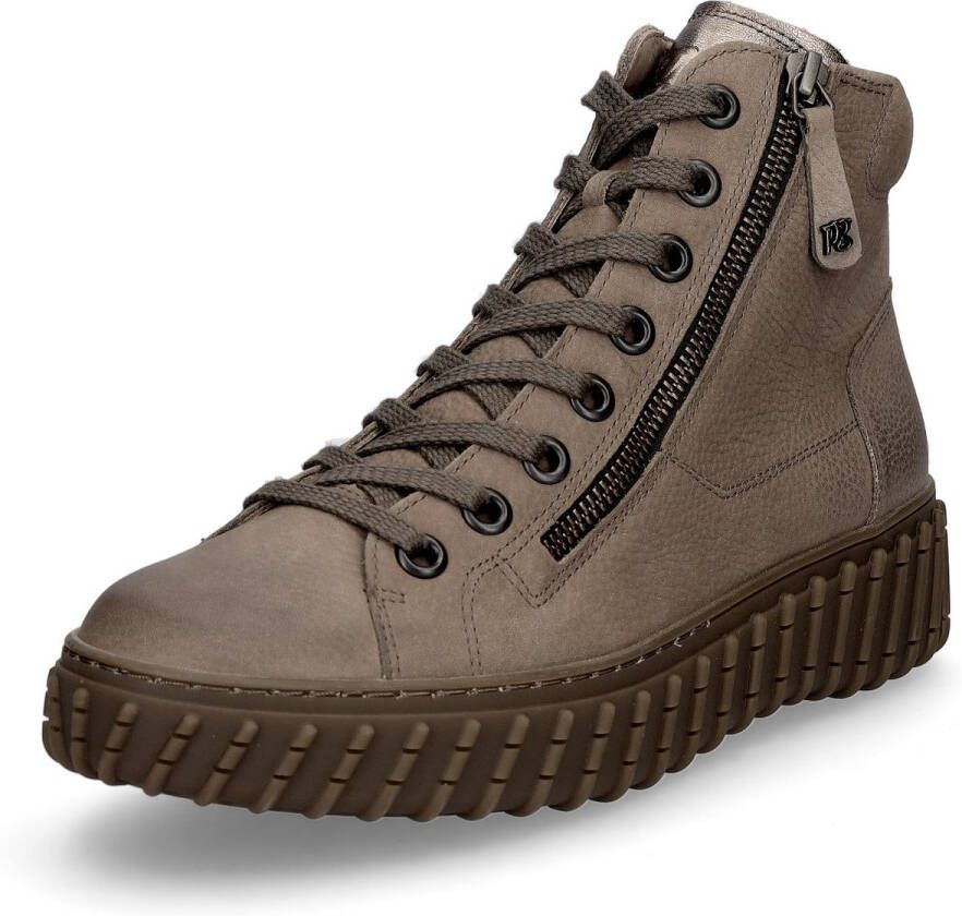 Paul Green dames hoge sneakers taupe