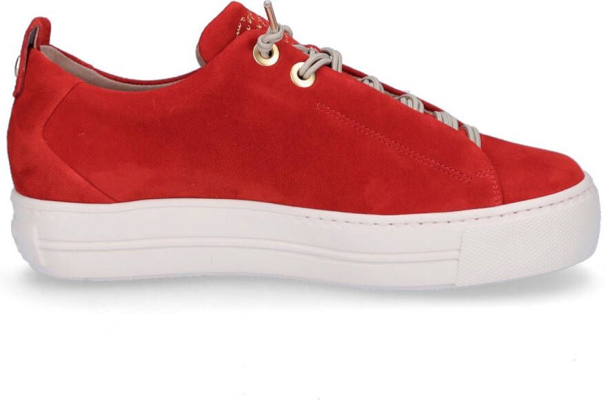 Paul Green dames leren sportschoenen rood