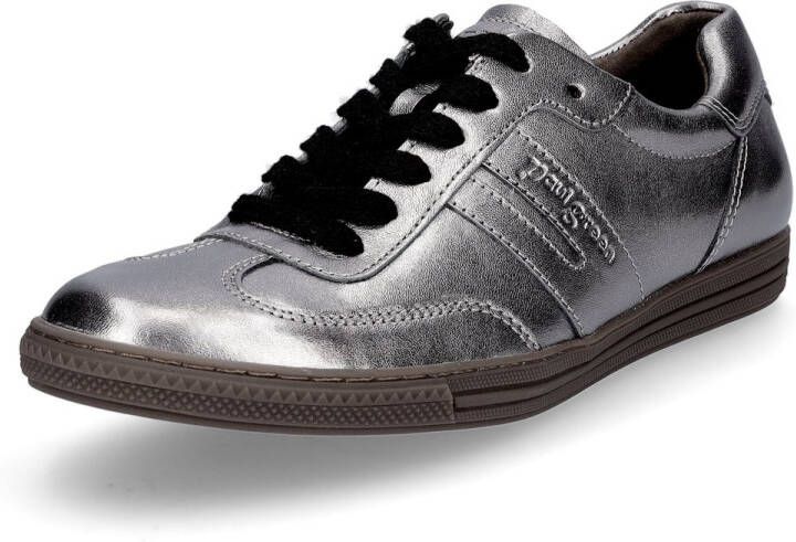 Paul Green Sneakers veterschoen lage schoen vrijetijdsschoen in metallic-look