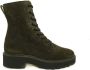 Paul Green Groene Veterboots Soft Suede - Thumbnail 1