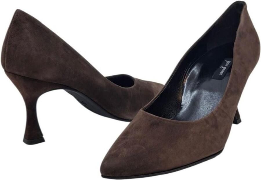 PAUL GREEN Pumps Dames 3859 Maat: 37 Materiaal: Suède Kleur: Bruin