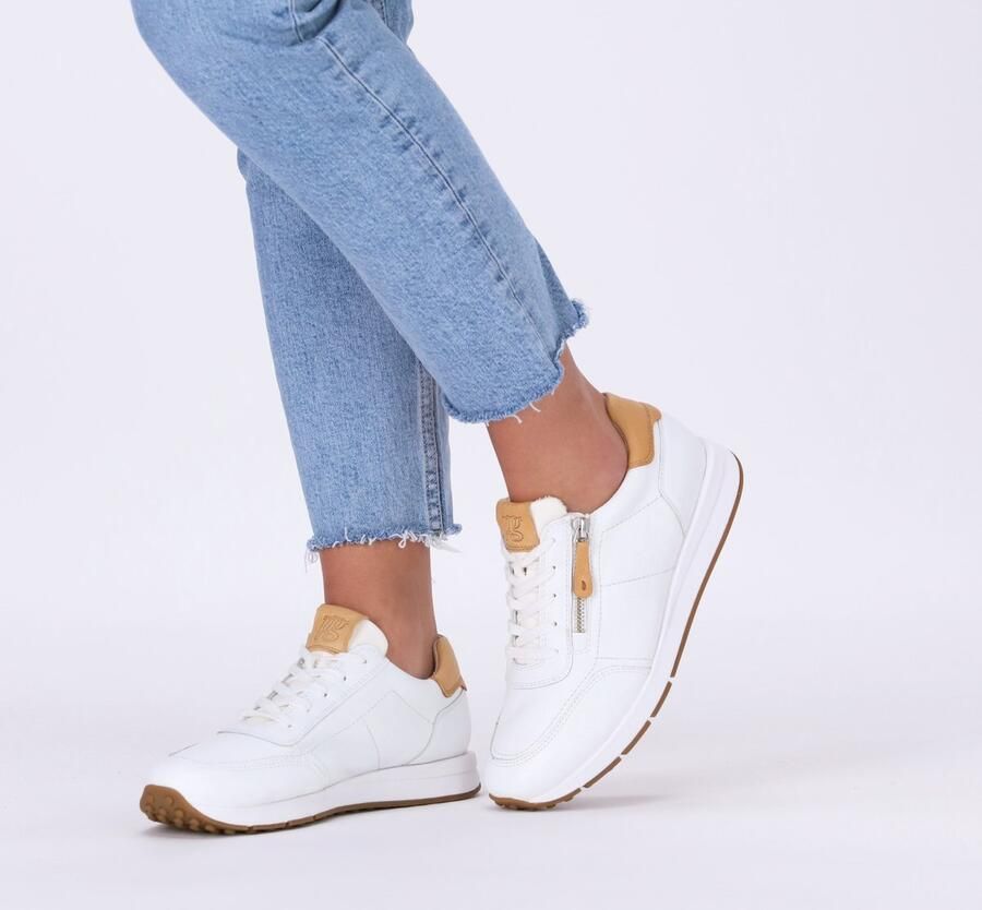 Paul Green 4085~~~~~~~~~~~~~~~~~~~~~~~~~~ Lage sneakersDames sneakers Wit beige - Foto 3