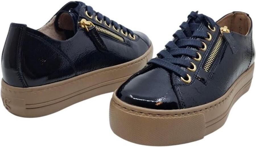Paul Green 5006-252 Ocean Lakleren sneaker met rits