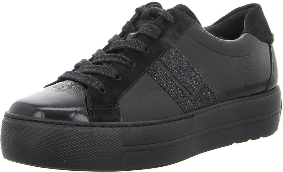 Paul Green Sneakers laag zwart zwart gemêleerd