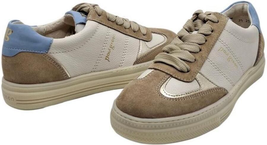 Paul Green 5466-059 ivory dames sneaker suède met uitneembaar voetbed