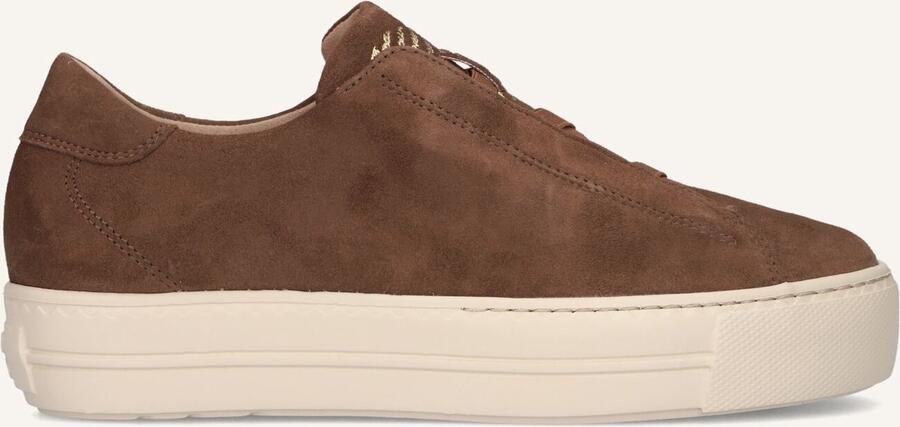 PAUL GREEN Lage Sneakers Dames 5529 Maat: 39 Materiaal: Suède Kleur: Bruin