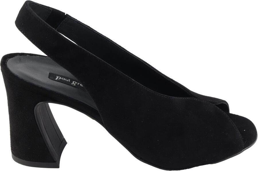 Paul Green 6038 Sandalen zwart nubuck suede