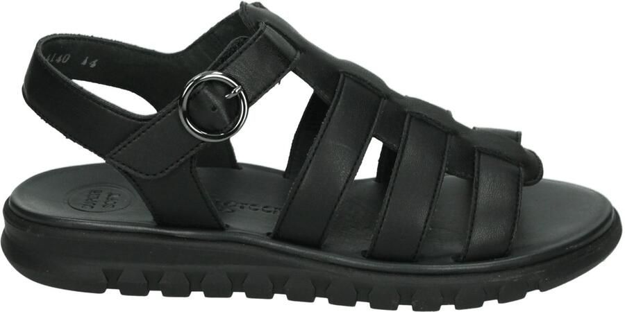 Paul Green 6204 Platte sandalenDames Sandalen Zwart