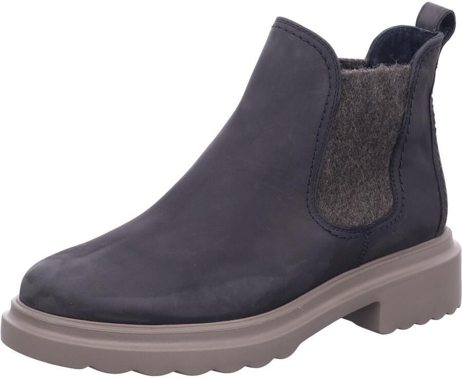 Paul Green Chelsea boots 'Schnürstiefelette Damen 8205-014 Nubukleder in grau' grijs