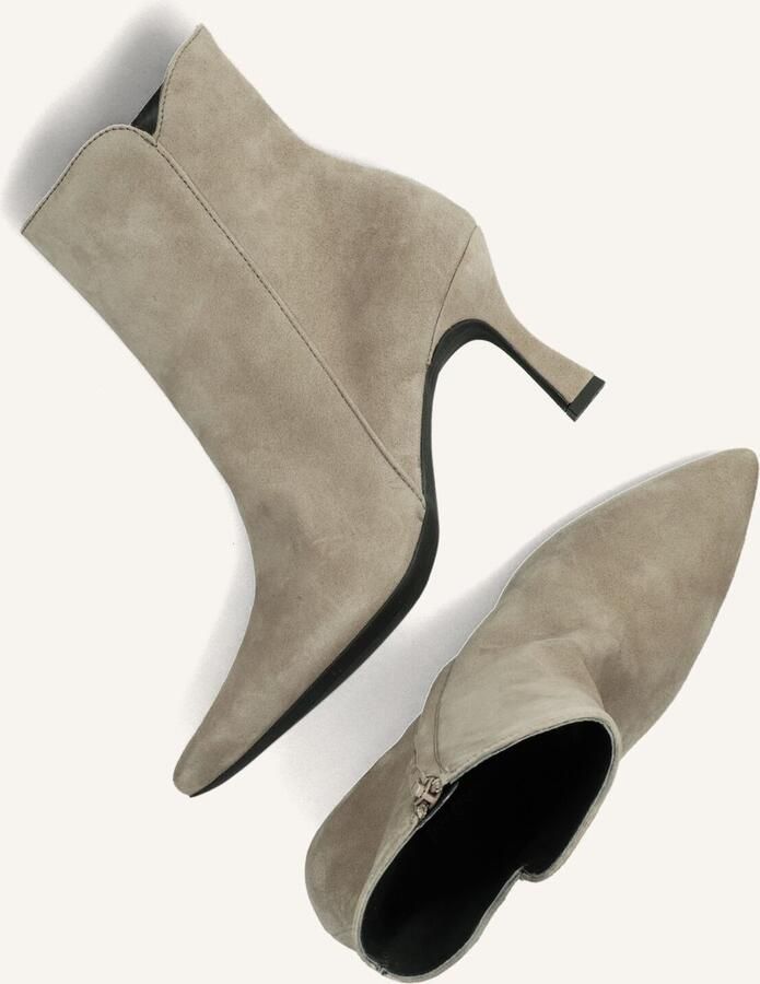 Bruin Tinten 9101 Enkellaarsjes Enkelboots met rits Dames Taupe - Foto 4