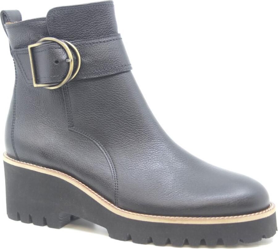 PAUL GREEN Enkellaarsjes Dames 9763 Maat: 42 Materiaal: Leer Kleur: Zwart - Foto 4