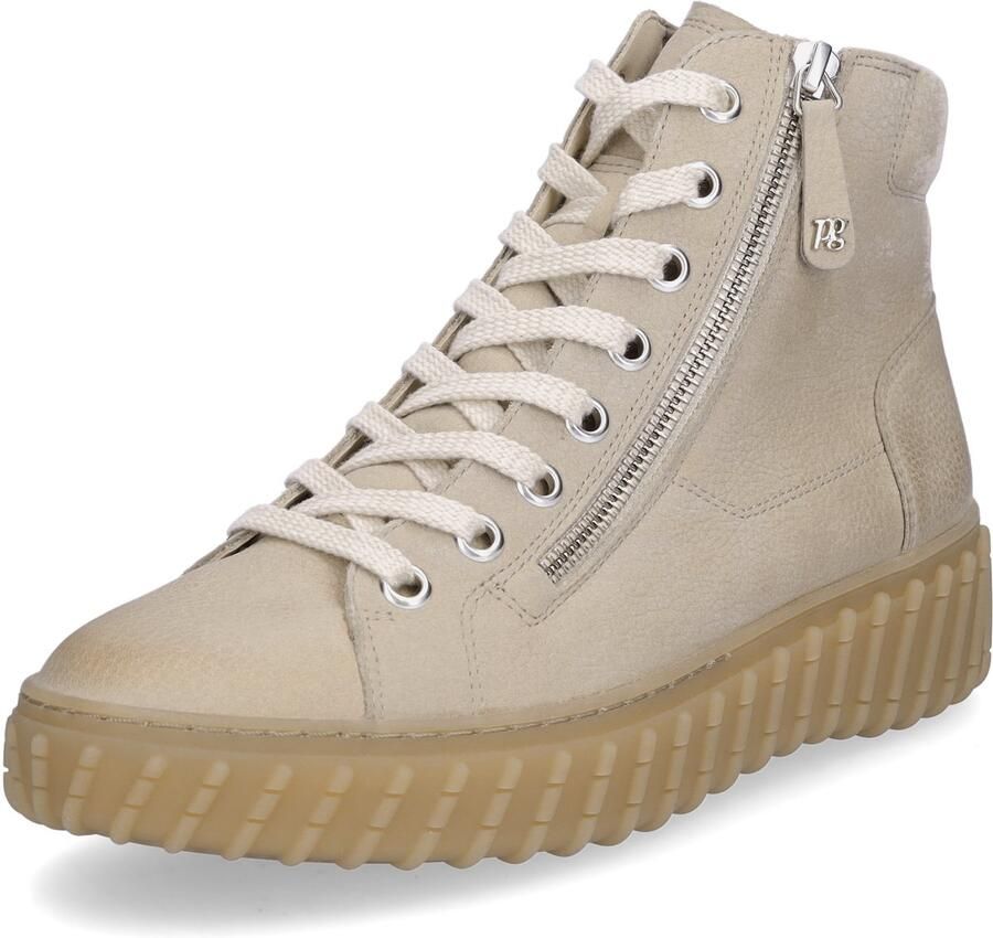 Paul Green dames hoge sneakers beige