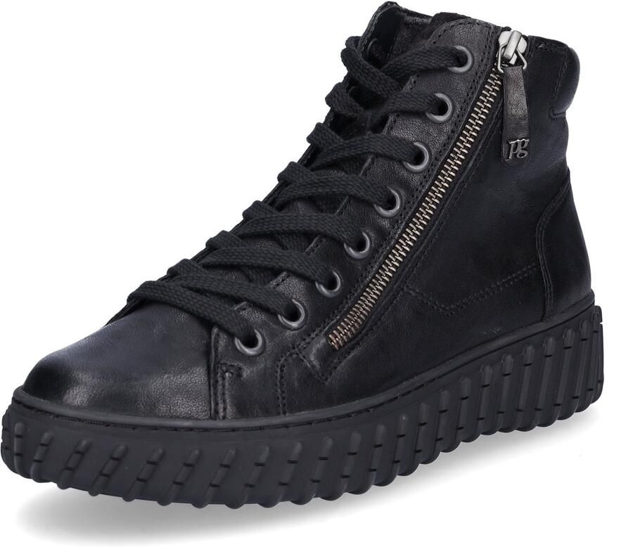 Paul Green dames hoge sneakers zwart
