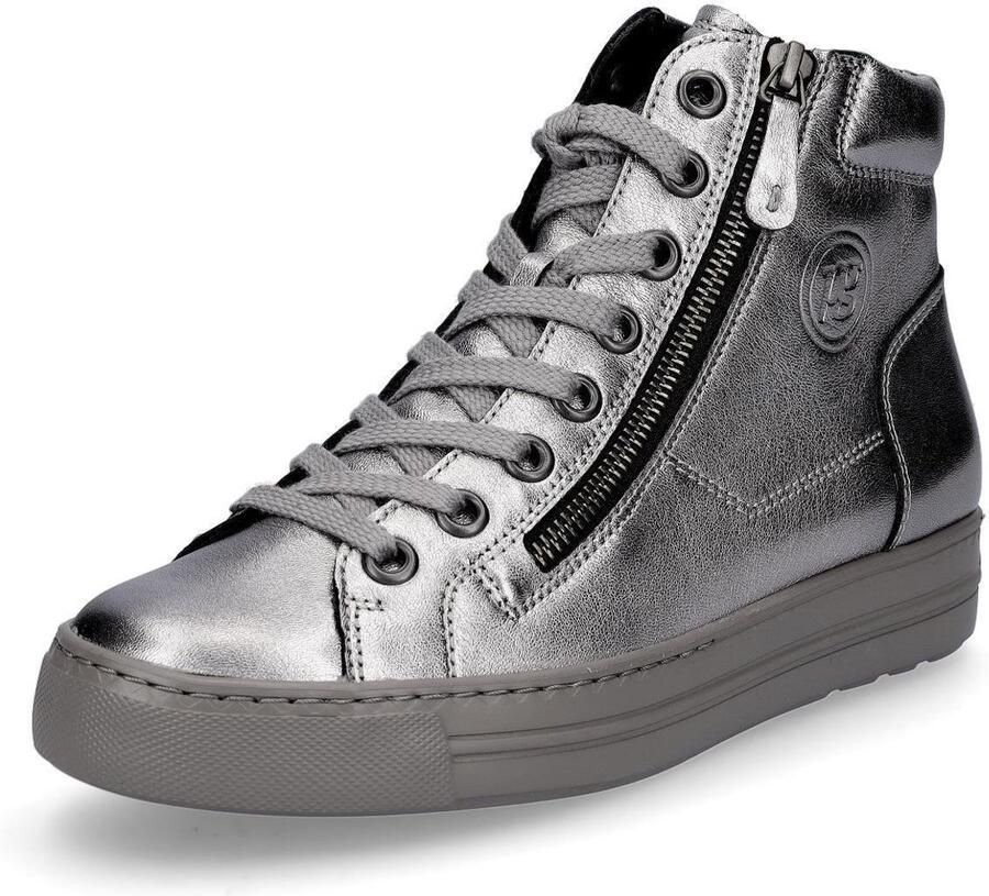 Paul Green dames sneaker grijs metalli