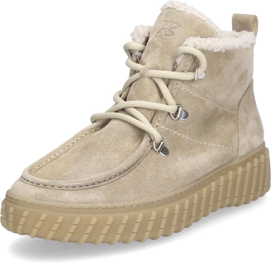 Paul Green dames veterschoenen beige