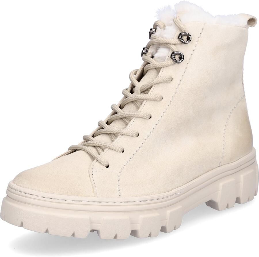 Paul Green dameslaarzen met veters beige