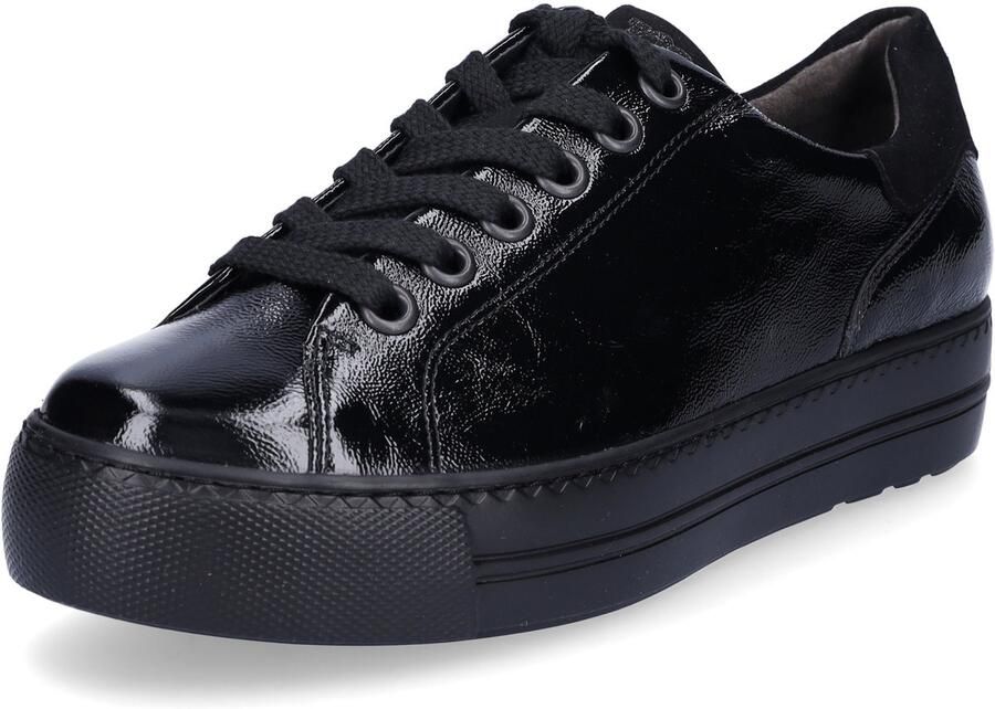 Paul Green damestrainers zwart lak
