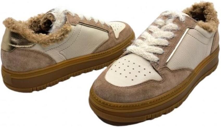 Paul Green Sneakers suede almond biscuit sneaker