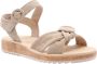 Paul Green Beige Sandaal Velours Leer Platte Rubberen Zool Beige Dames - Thumbnail 8