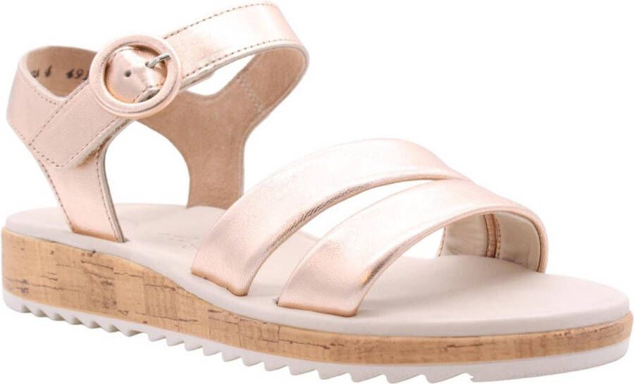 Paul Green 6112~~~~~~~~~~~~~~~~~~~~~~~~~~ Platte sandalenDames Sandalen Metallics