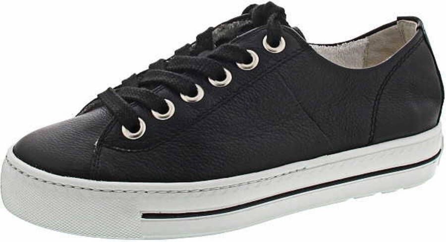 Paul Green Stijlvolle damessneakers van leer Black Dames