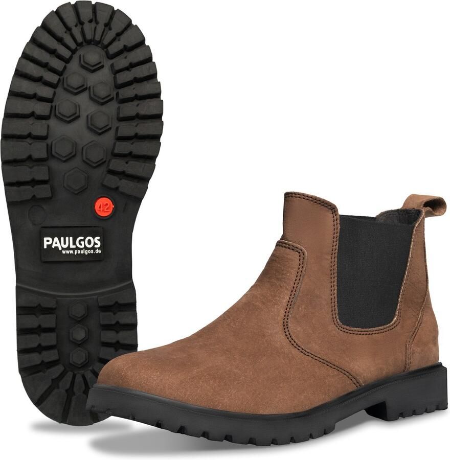PAULGOS Chelsea-boots voor heren van echt leer ??47 verkrijgbaar in 3 kleuren