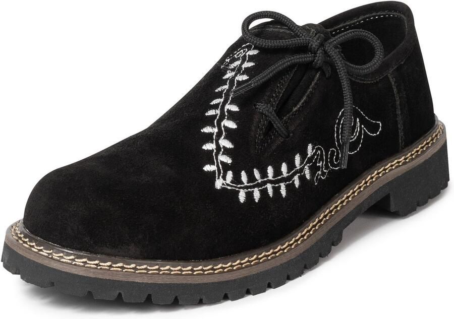 PAULGOS Haferl-schoenen van echt leer met traditioneel borduursel 4 kleuren ??47