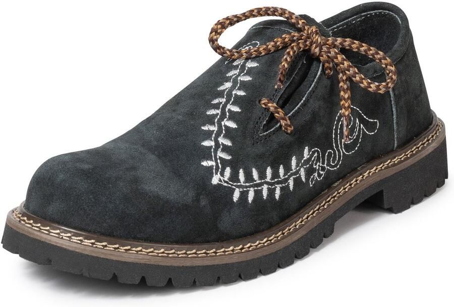 PAULGOS Haferl-schoenen van echt leer met traditioneel borduursel 4 kleuren ??47
