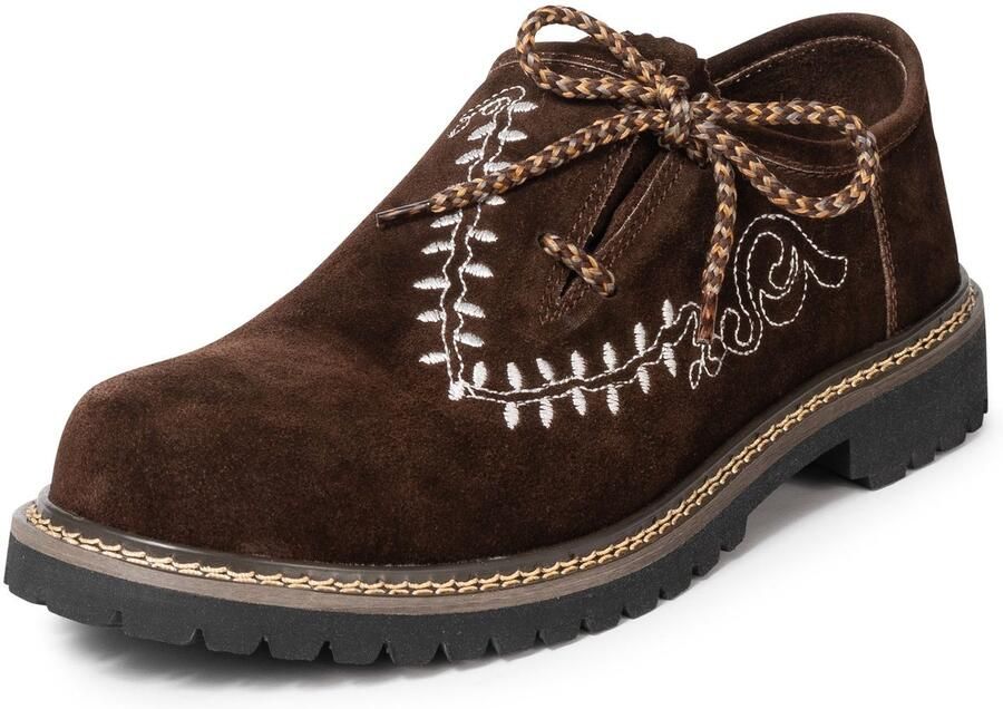 PAULGOS Haferl-schoenen van echt leer met traditioneel borduursel 4 kleuren ??47