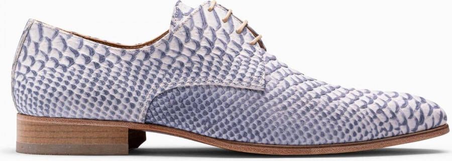 Paulo Bellini Carbonia Heren Veterschoenen Blauw Slang