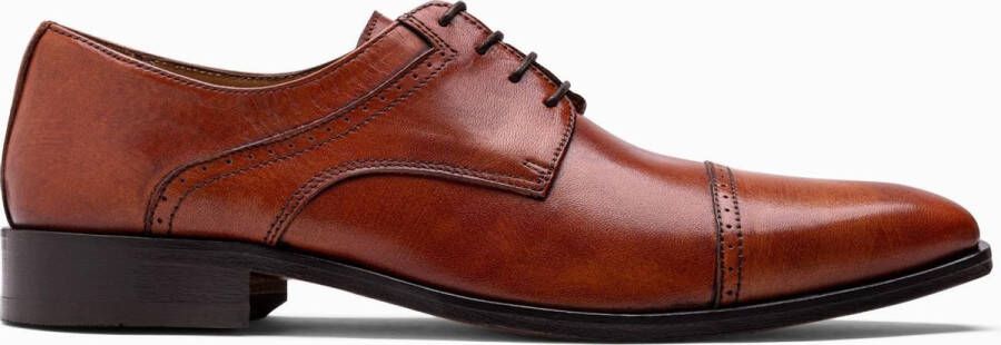 Paulo Bellini Monza Heren Geklede Veterschoenen Cognac