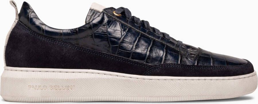 Paulo Bellini Rome Heren Sneakers Blauw Krokodil - Foto 2