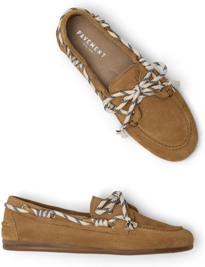 PAVEMENT MOCASSIN 25590 Marin Bold lace Tan suède