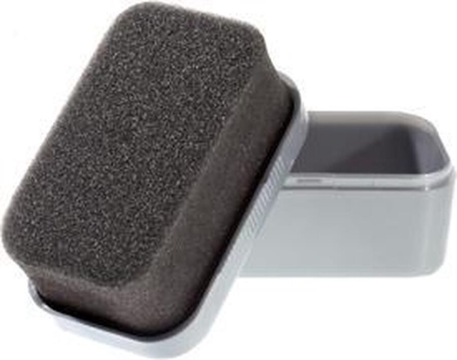 Pedag Super Shine glansspons groot Simpel schoenpoets blok in plastic om glad lederen schoenen tassen etc gemakkelijk op te poetsen. Ca 12cm x 6cm transparante schoenpoets