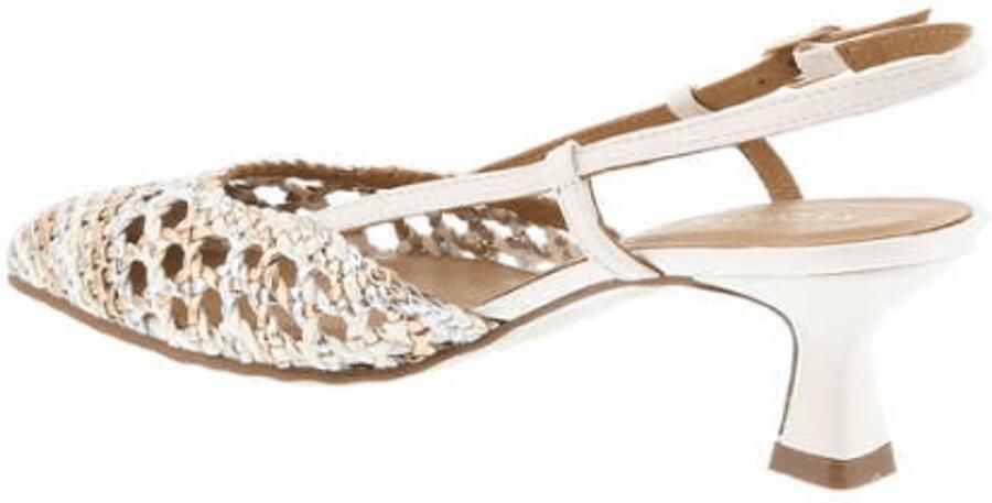 Pedro Miralles Dames Slingback Metal Blanco Goud