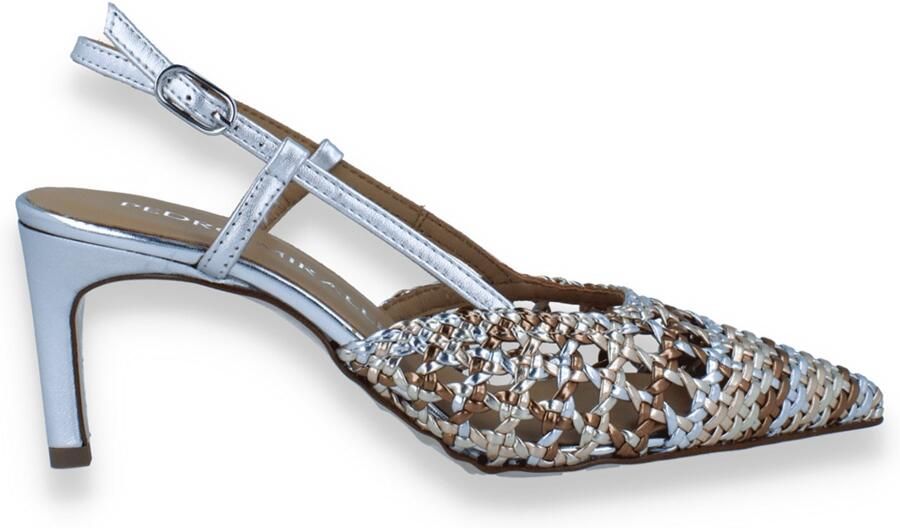 Pedro Miralles Dames Slingback Multi Metal Zilver