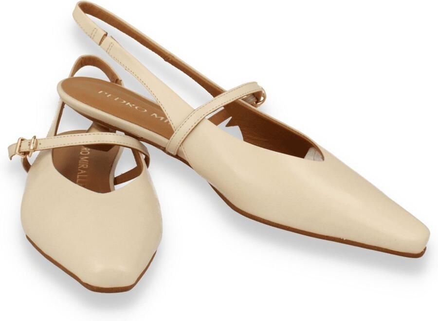 Pedro Miralles Dames Slingback Off White Beige