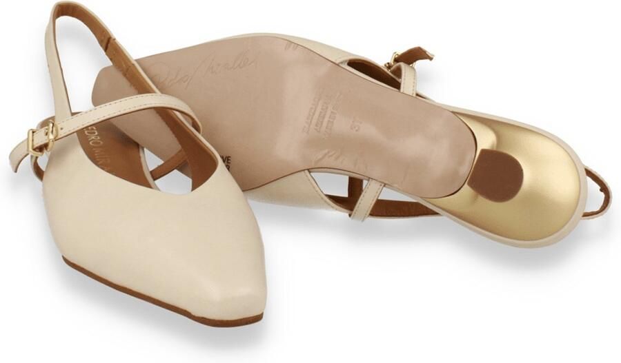 Pedro Miralles Dames Slingback Off White Beige