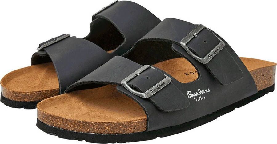 Pepe Jeans Badslippers Bio Double Kansas Zwart Heren